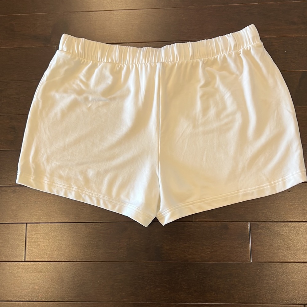 Banana Republic White drawstring stretch shorts 3 inch inseam NWT size Large - Picture 2 of 6